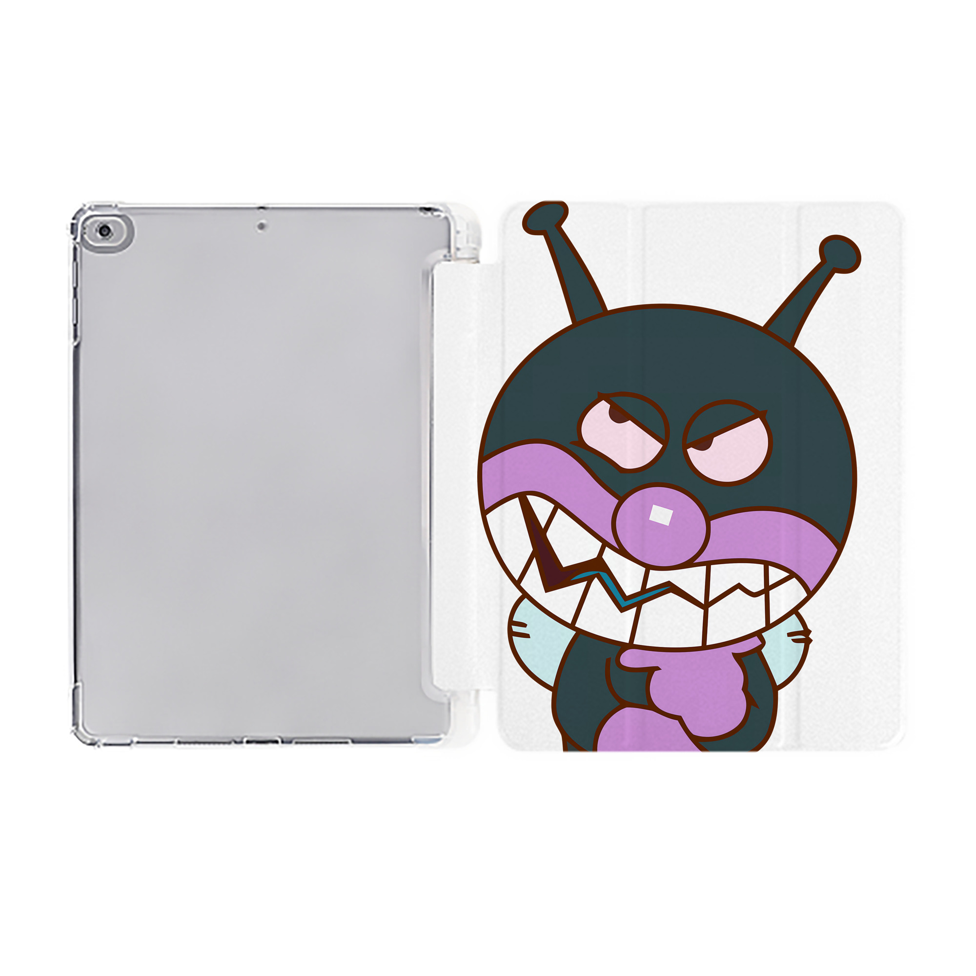 （画像用） アンパンマン Anpanman IPad ケース ペン収納付き 三つ折りスタンド PUレザー×シリコン 対応機種9.5/10.5/10.9インチ